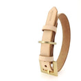 Gallery viewerに画像を読み込む, LEATHER COLLAR 18mm【ナチュラル×GOLD】
