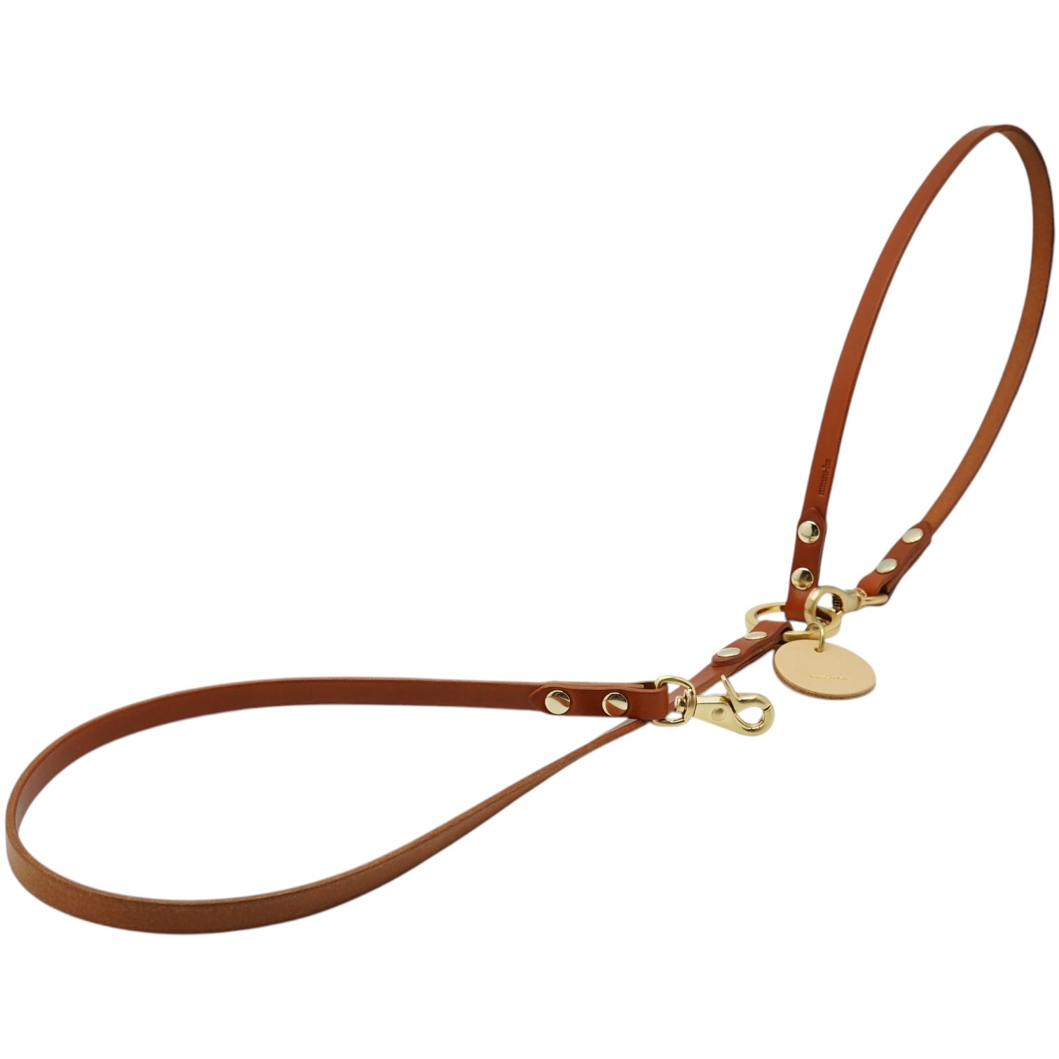 LEATHER 2stay LEAD 12mm【ブラウン×GOLD】