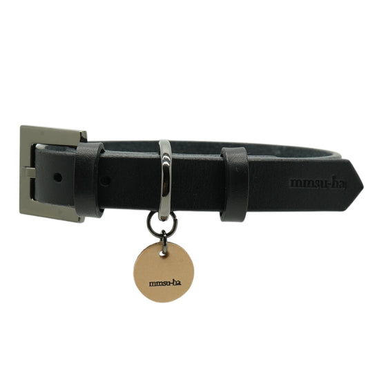 LEATHER COLLAR 18mm【ブラック×BLACK】