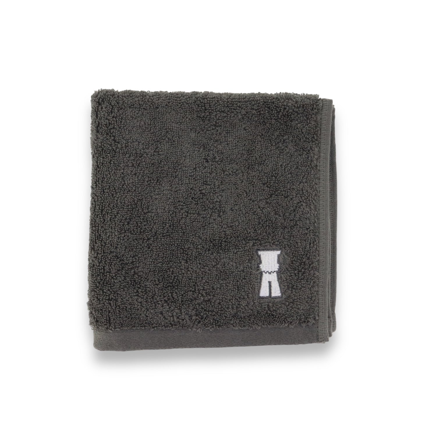 su-ha kun刺繍ハンドタオル【ダークグレー】