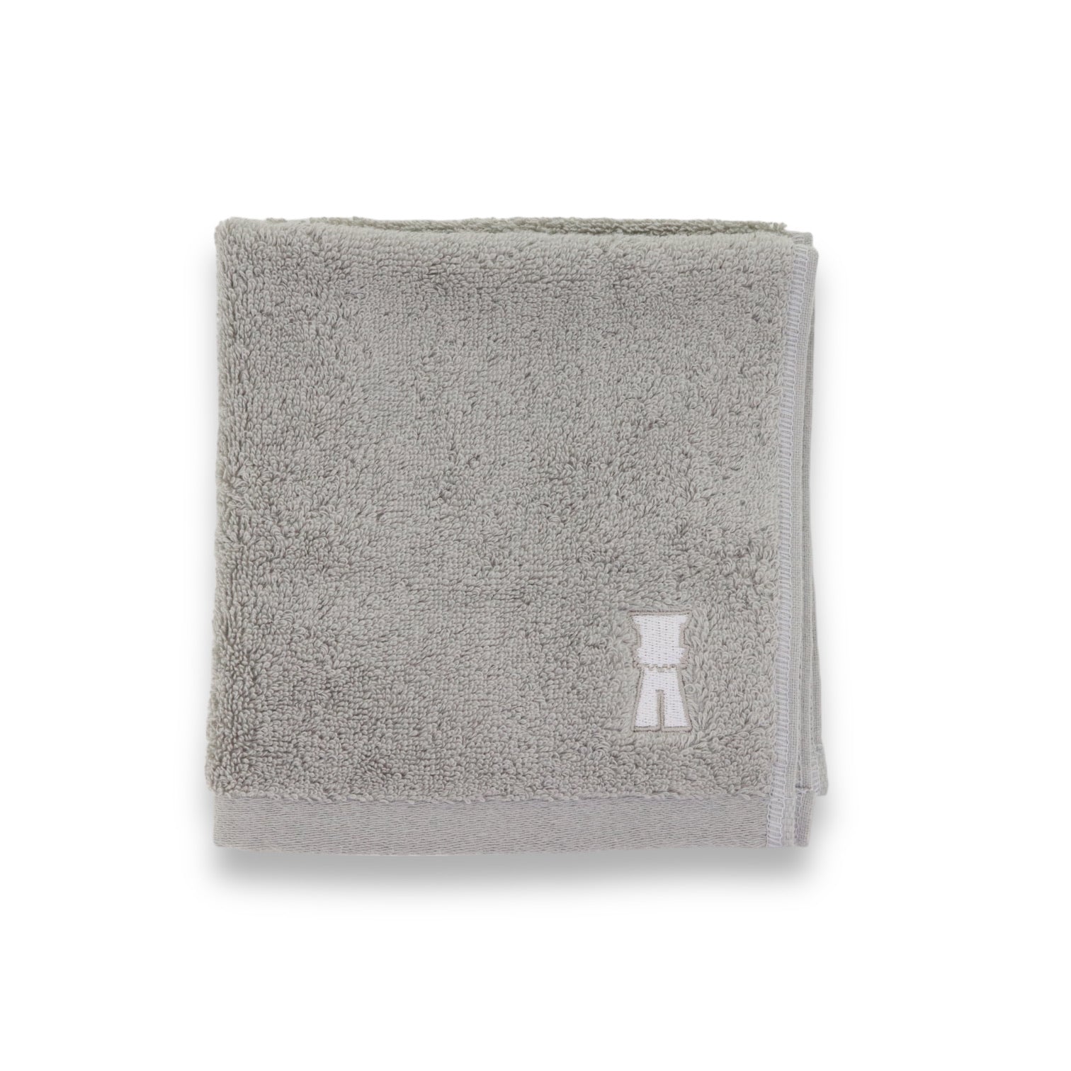 su-ha kun刺繍ハンドタオル【ライトグレー】